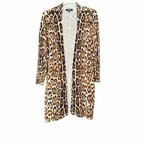 Premise Studio Animal Print Cardigan